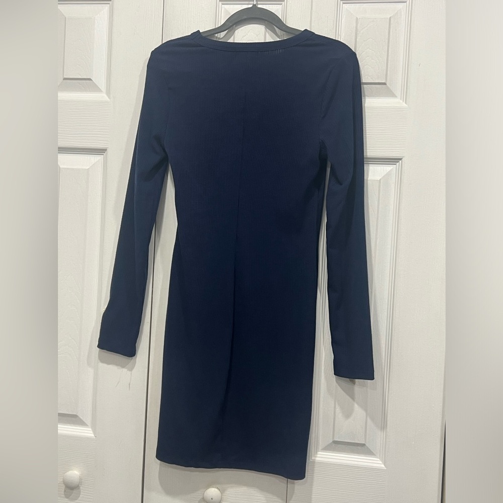 Socialite asymmetric cutout long sleeve bodycon mini dress size M - Picture 6 of 10